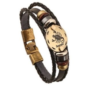 Constellation Multi-level Leather Charm Bracelet